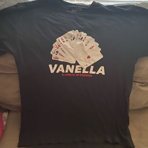 Vanella deck of cards black t shirt Sz XL